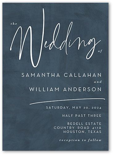 Rustic Blue Wedding Invitations