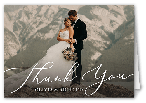 Sterling Script Thank You Card