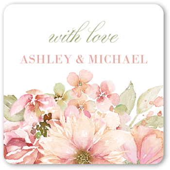 Watercolor Bouquet Stickers, StickersFresco Cream