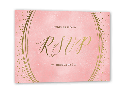 Pink Wedding RSVP Card
