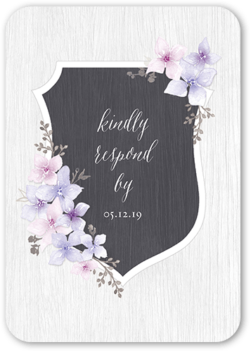 Purple Wedding RSVP Card