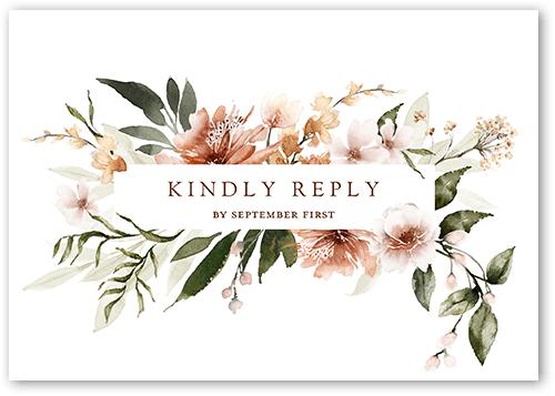 Earthy Pastels Wedding Response Card, Orange, Matte, 100% Recycled Cardstock , Square