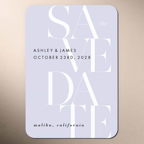 Together Type Save The Date, Gray, Magnet, Matte