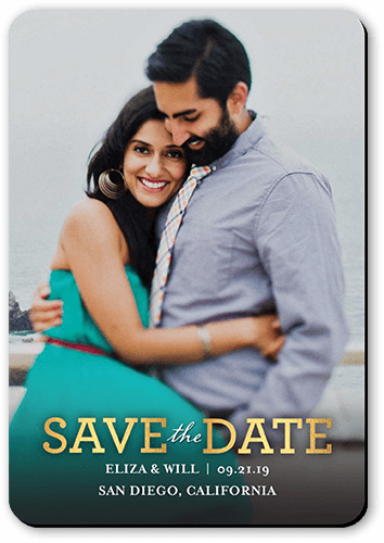 Focused On Forever Love Save The Date, none, Beige, Magnet, Matte