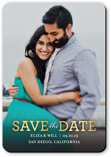 Focused On Forever Love Save The Date, Beige, none, Magnet, Matte