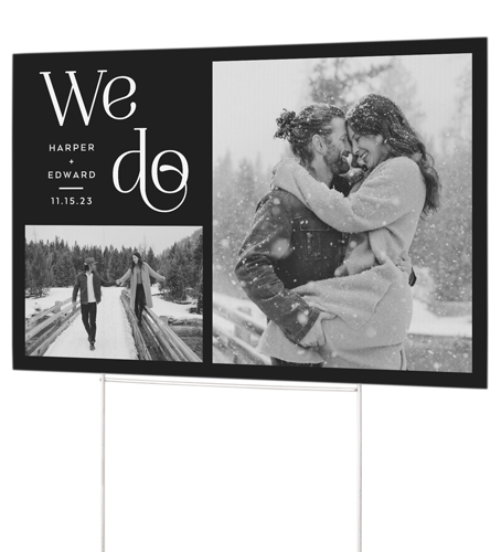 Simply We Do Yard Sign, Black