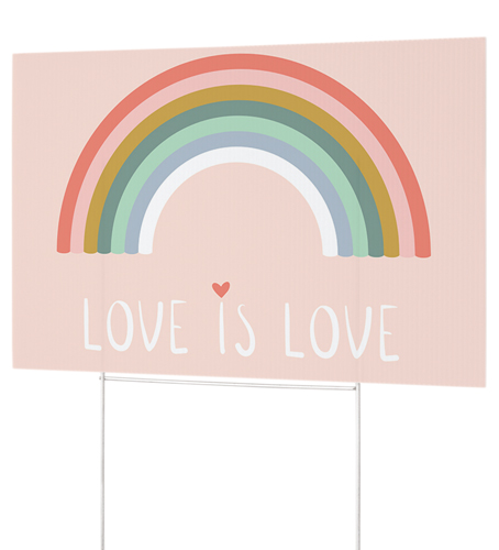 Love Is Love Yard Sign, Multicolor