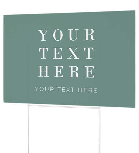 Your Text Here Yard Sign, Multicolor
