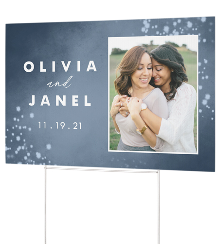 Sparkle Soiree Yard Sign, Blue