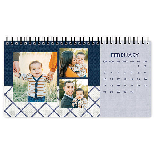 Modern Indigo Desk Calendar | Shutterfly