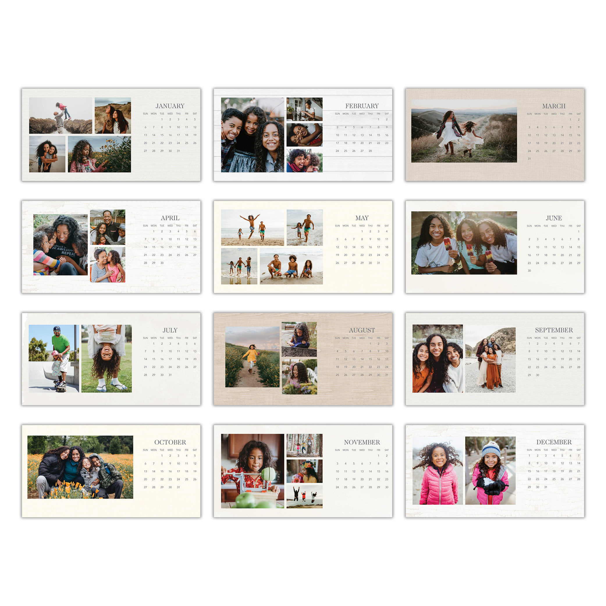 Rustic Gallery Desk Calendar | Shutterfly