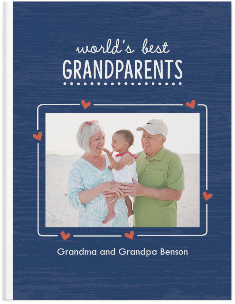 Best Grandparents Ever Photo Book, 11x8, Hard Cover - Glossy, PROFESSIONAL 6 COLOR PRINTING, Standard Pages