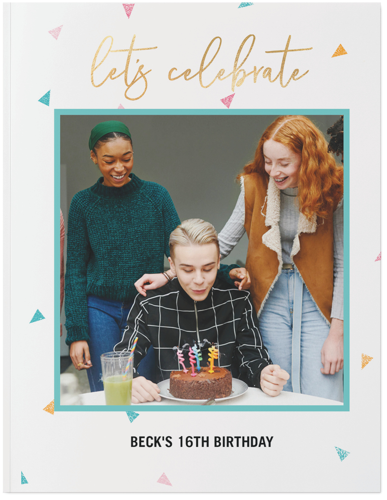Colorful Birthday Photo Book, 11x8, Soft Cover, Standard Pages