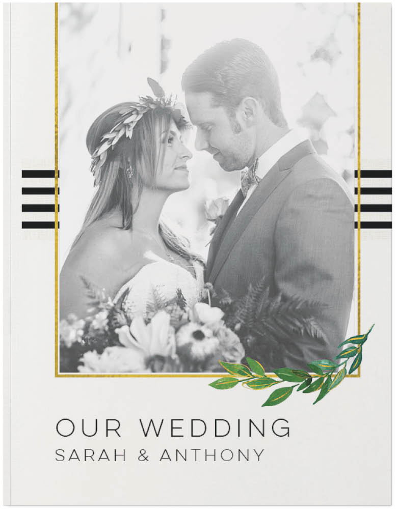 Gilded Wedding Photo Book, 11x8, Soft Cover, Standard Pages