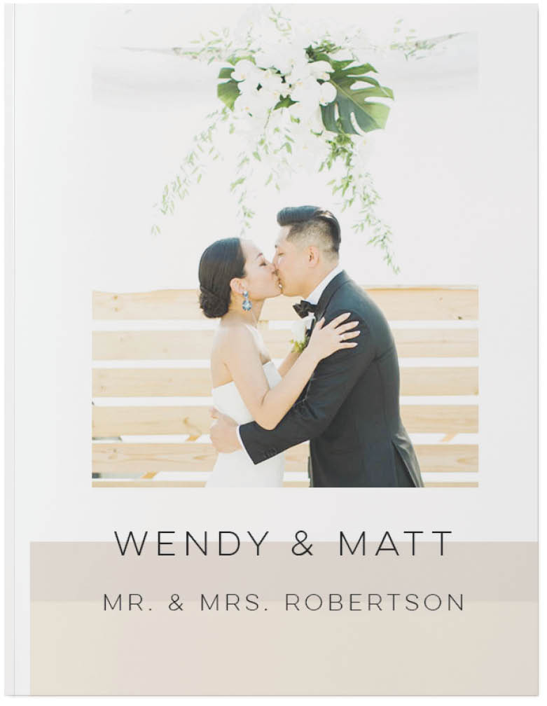 Modern Wedding Story Photo Book, 11x8, Soft Cover, Standard Pages