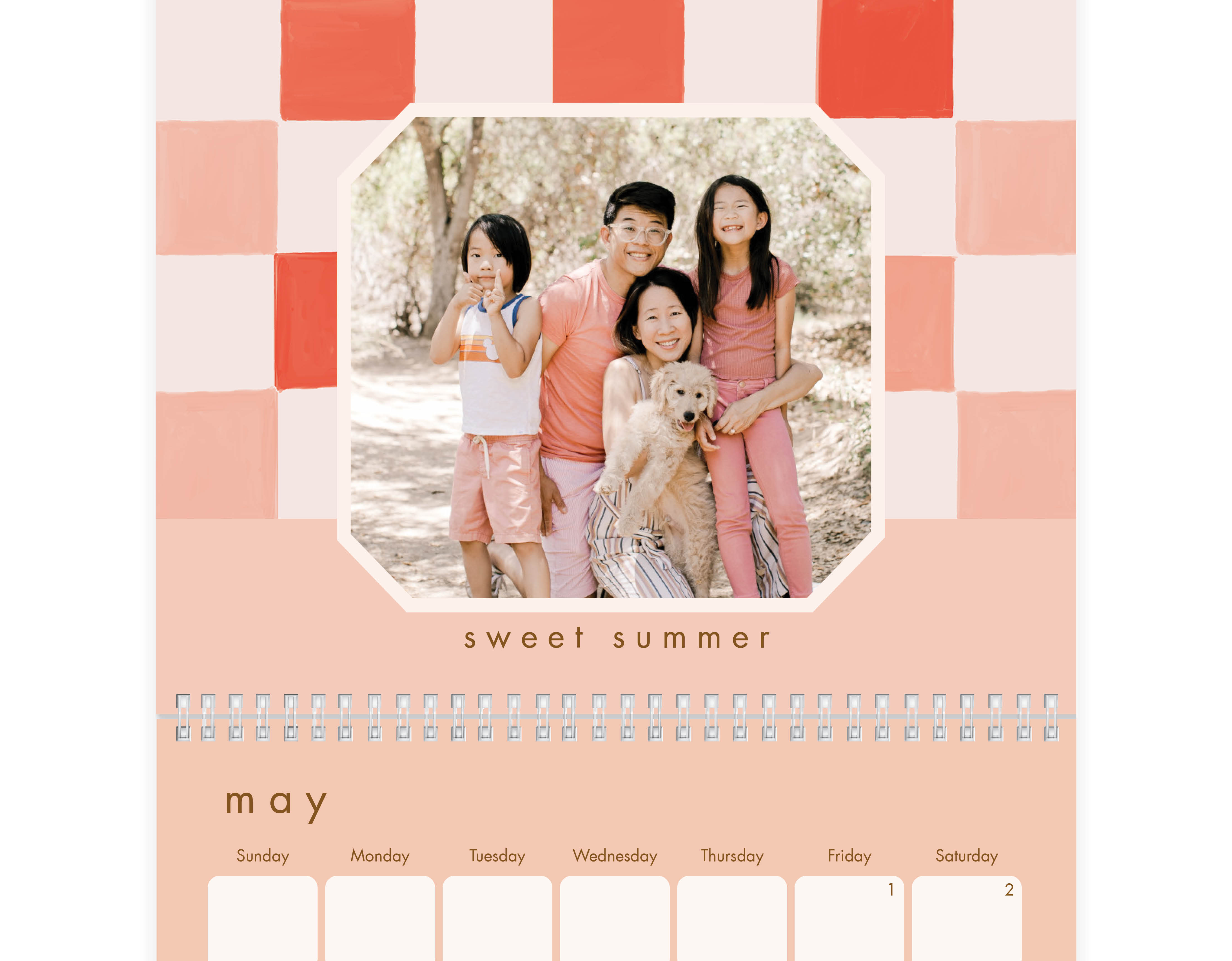 Cheerful Patterns Calendar Wall Calendar, 8x11