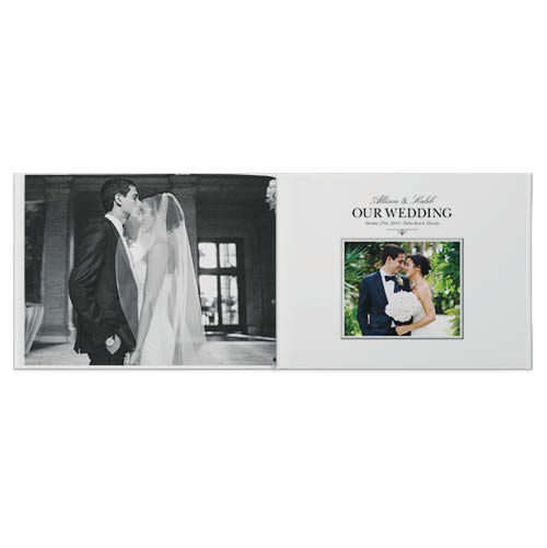 Classic Wedding Photo Book, 11x14, Professional Flush Mount Albums, Flush Mount Pages