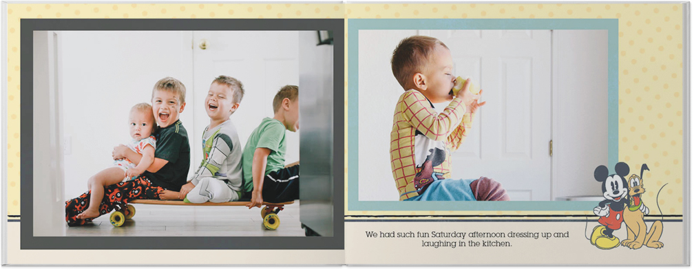 Classic Disney Photo Book, 8x11, Premium Leather Cover, PROFESSIONAL 6 COLOR PRINTING, Deluxe Layflat