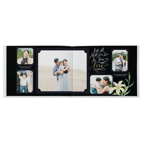 Elegant Blessings Photo Book, 11x14, Professional Flush Mount Albums, Flush Mount Pages