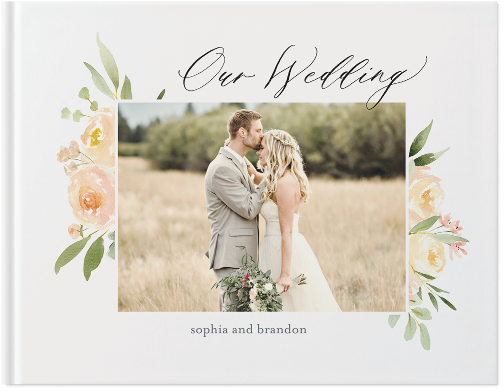 watercolor floral wedding by kim thoa photo book