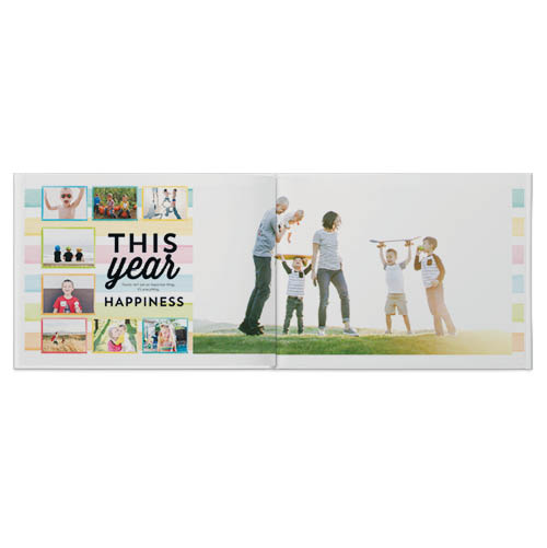 Painterly Year in Review Photo Book, 11x14, Professional Flush Mount Albums, Flush Mount Pages