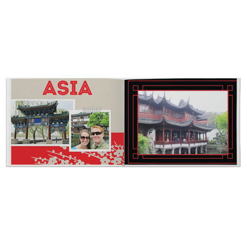 Passport to Asia Photo Book, 8x11, Professional Flush Mount Albums, Flush Mount Pages