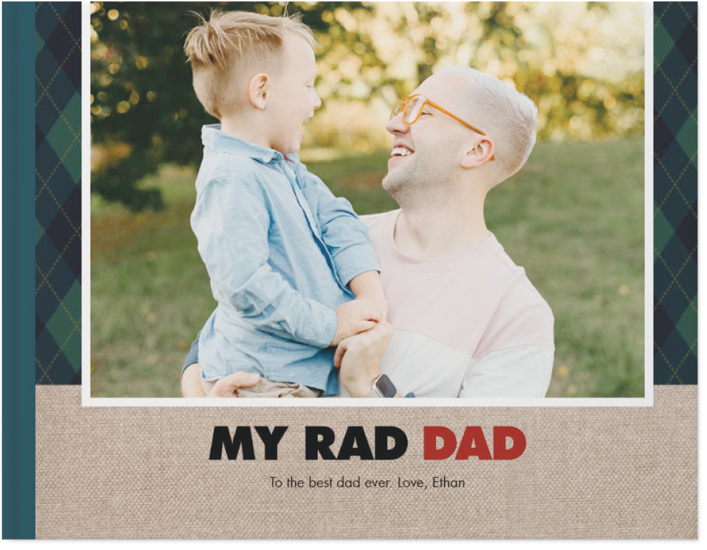 Best Dad Ever Photo Book, 8x11, Hard Cover - Glossy, Deluxe Layflat