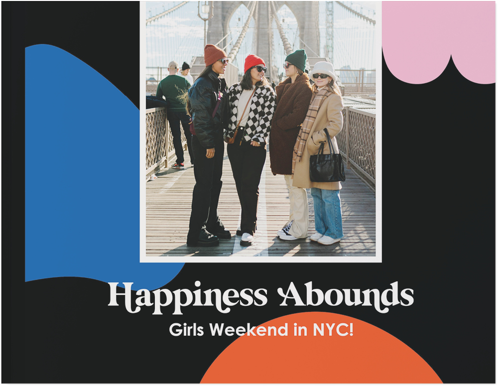 Bright Color Pop Photo Book, 8x11, Soft Cover, Standard Pages