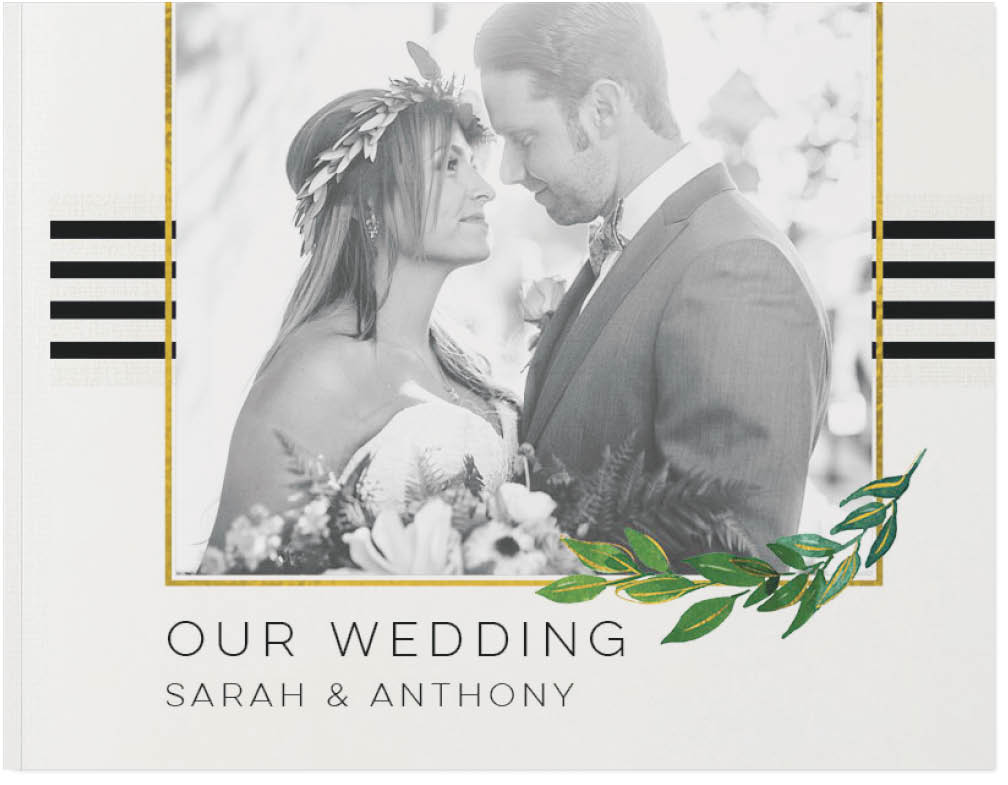 Gilded Wedding Photo Book, 8x11, Soft Cover, Standard Pages