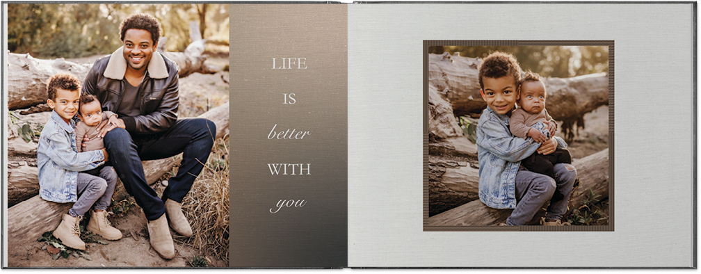 Grateful For You Photo Book, 8x11, Premium Leather Cover, Deluxe Layflat