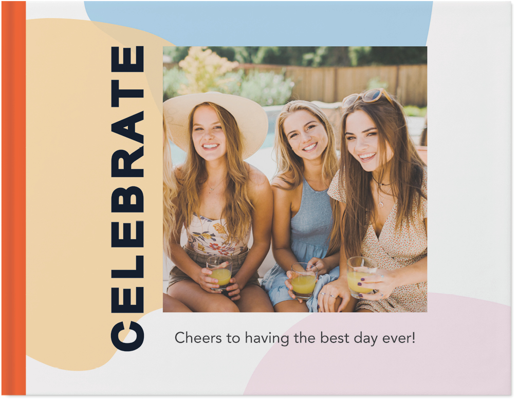 Modern Celebrations Photo Book, 11x14, Hard Cover - Glossy, PROFESSIONAL 6 COLOR PRINTING, Standard Layflat