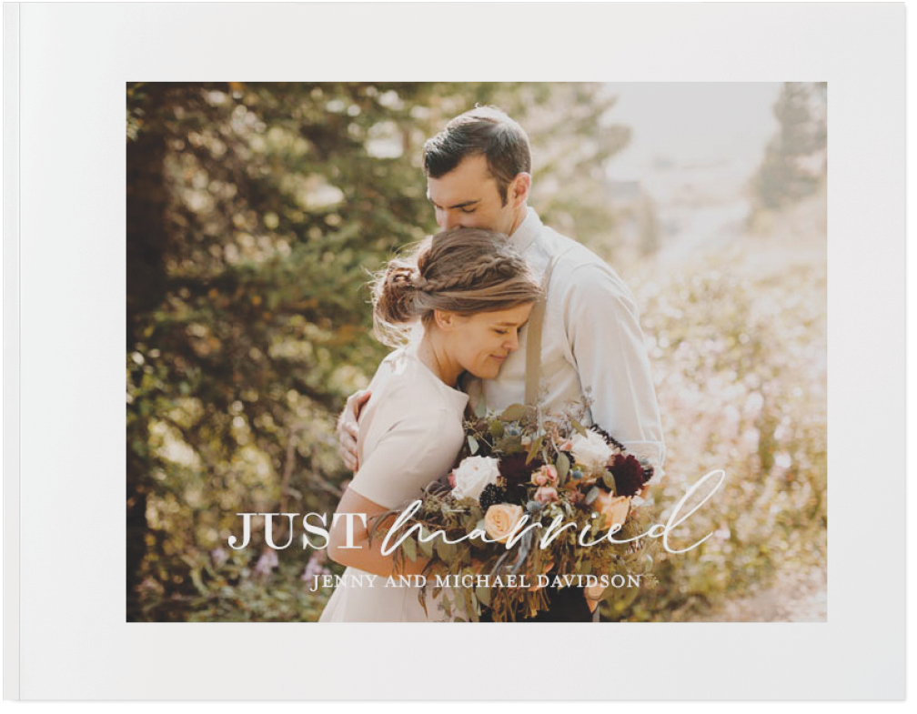 Simple Elegant Wedding Photo Book, 8x11, Soft Cover, Standard Pages