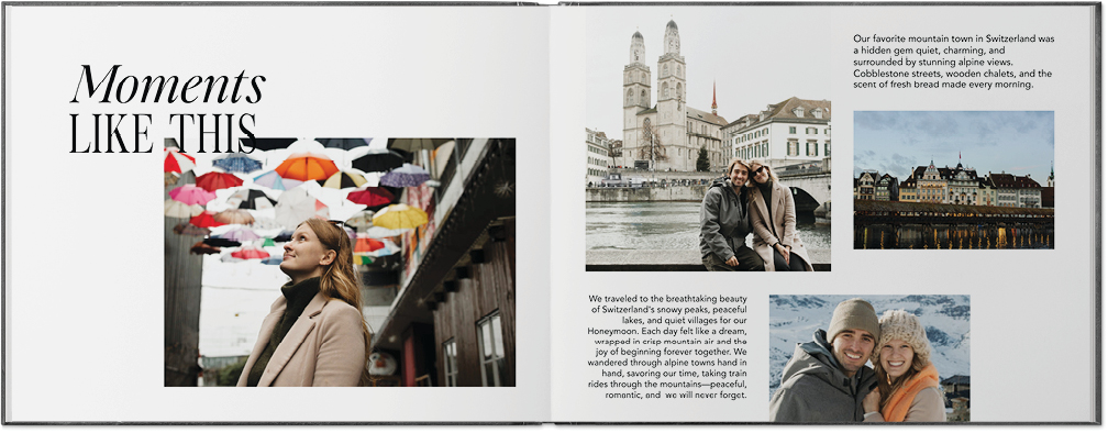 Travel Archives Photo Book, 11x14, Premium Leather Cover, PROFESSIONAL 6 COLOR PRINTING, Deluxe Layflat