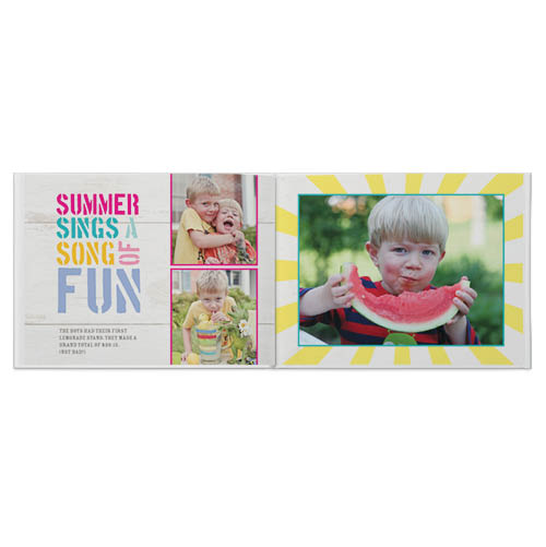 Summer Fun Photo Book, 11x14, Professional Flush Mount Albums, Flush Mount Pages