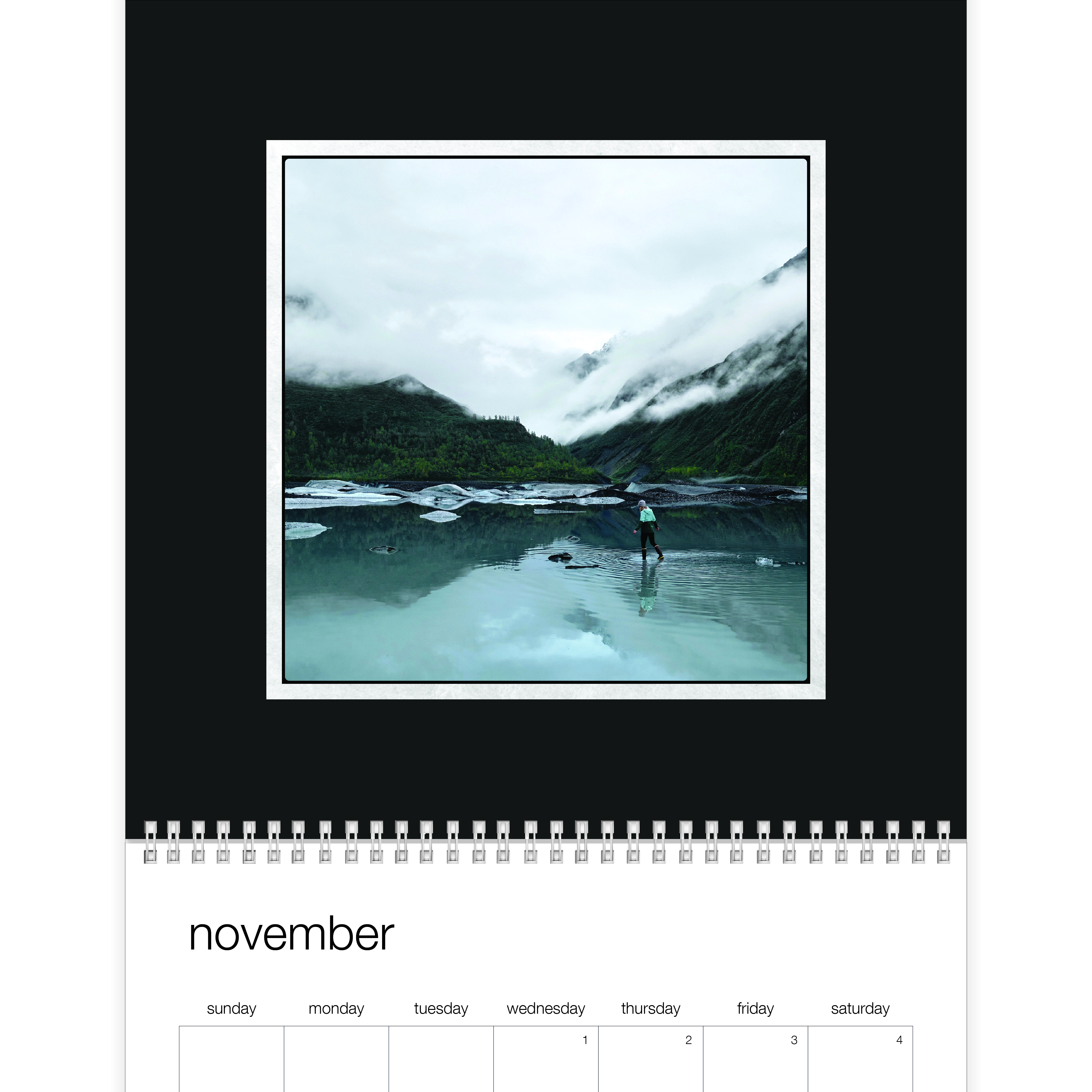 Black and White Gallery Calendar Wall Calendar, 12x12