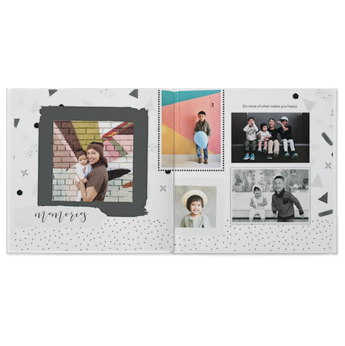 Black & White Patterns Photo Book, 10x10, Professional Flush Mount Albums, Flush Mount Pages