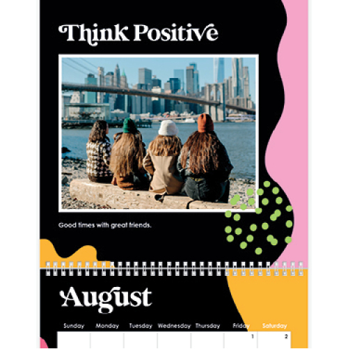 Bright Color Pop Calendar Wall Calendar, 12x12