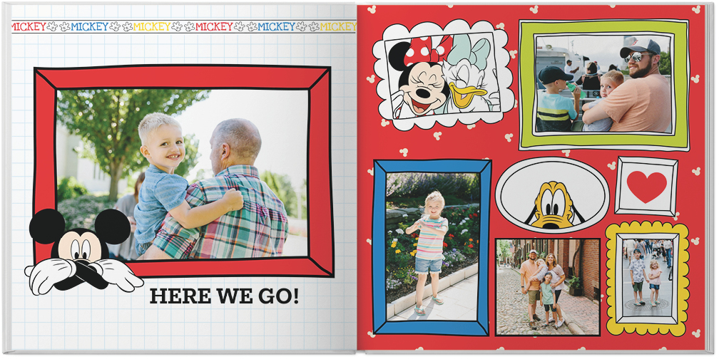 8x8 Double Scrapbook Layout Page #5 Complete an 8x8 Disney Scrapbook Album  Series [2023] 