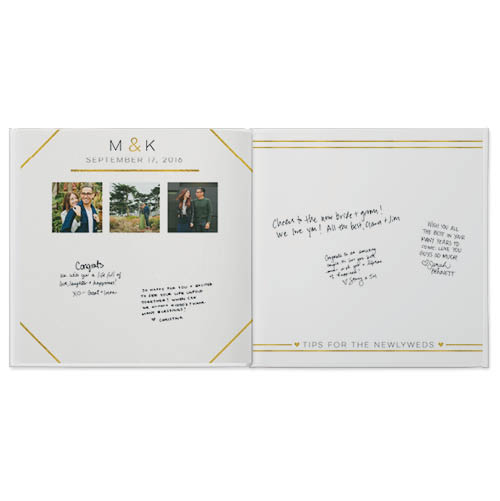 Elegant Wedding Guestbook Photo Book, 8x8, Professional Flush Mount Albums, Flush Mount Pages