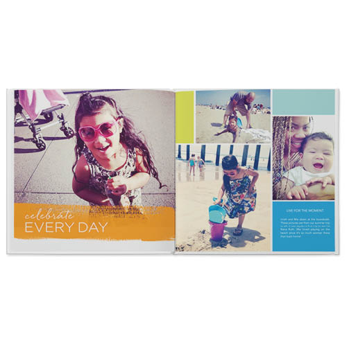 Everyday Happiness Photo Book, 12x12, Professional Flush Mount Albums, Flush Mount Pages