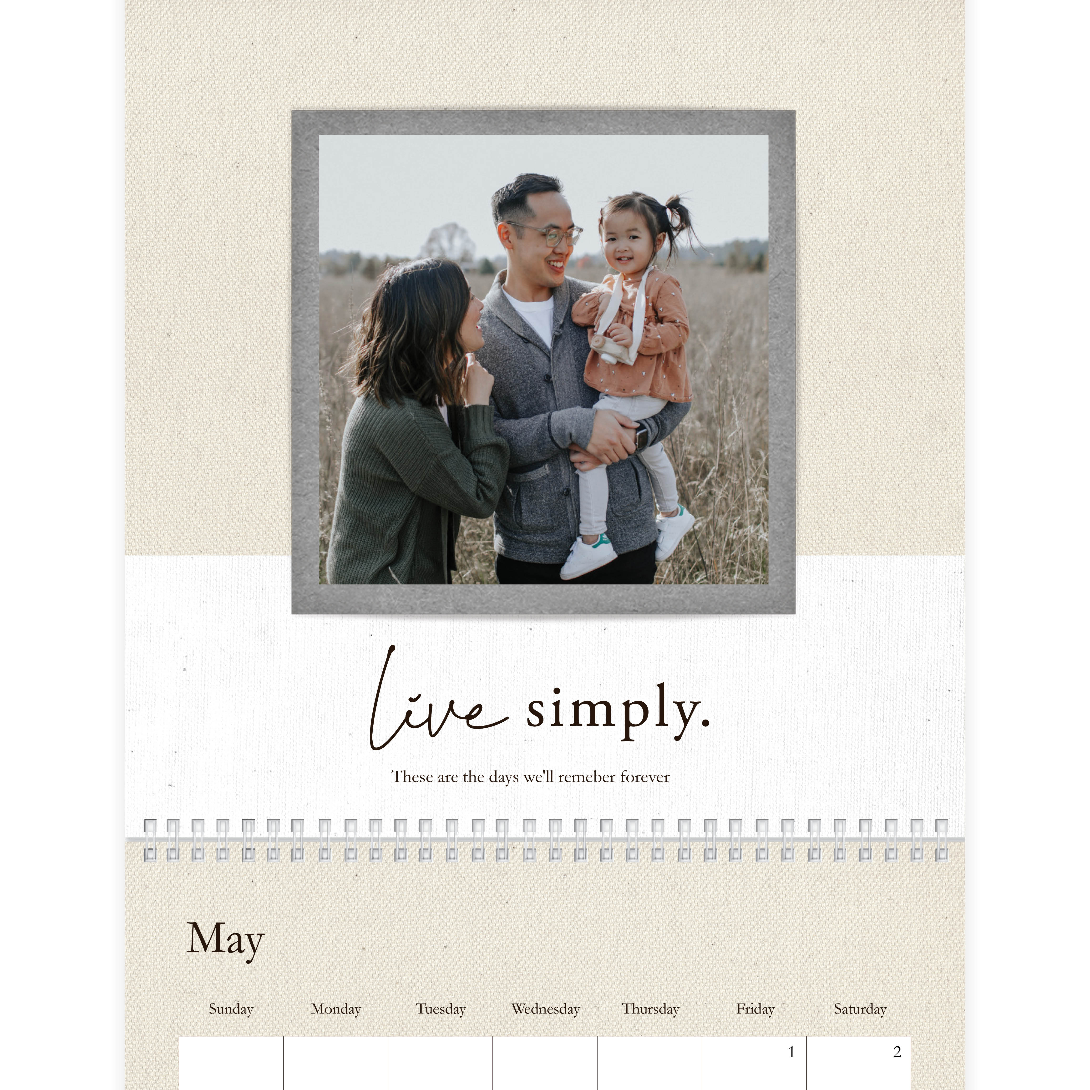 Everyday Neutrals Calendar Wall Calendar, 12x12