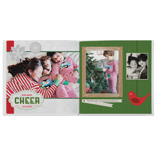 Handcrafted Holiday Photo Book, 10x10, Professional Flush Mount Albums, Flush Mount Pages