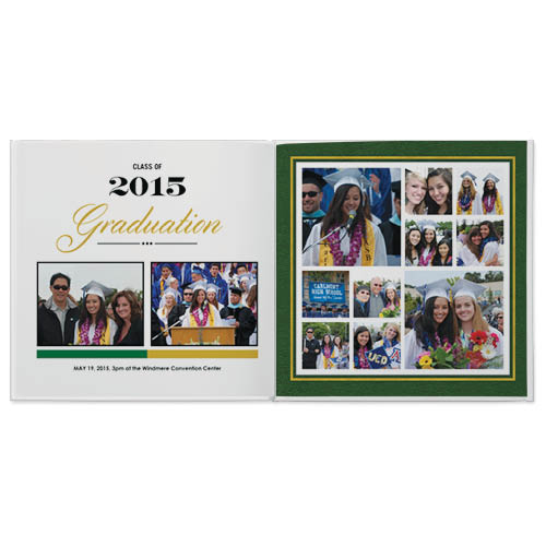 High School Memories Photo Book, 12x12, Professional Flush Mount Albums, Flush Mount Pages