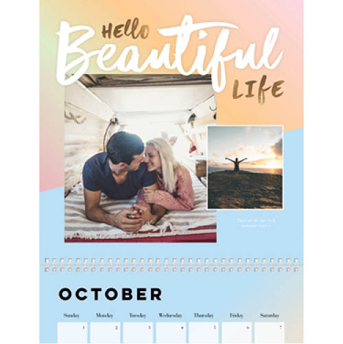 Iridescent Pastels Wall Calendar, 12x12
