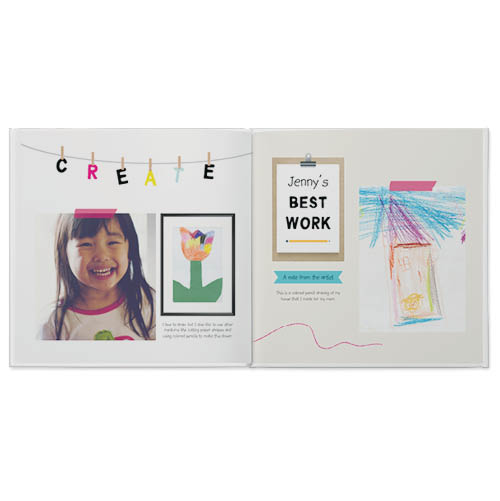 Kids Book of Art Photo Book, 8x8, Professional Flush Mount Albums, Flush Mount Pages