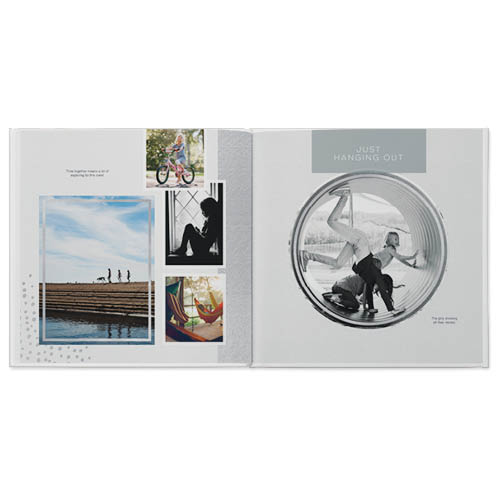 Modern Grey Photo Book, 12x12, Professional Flush Mount Albums, Flush Mount Pages