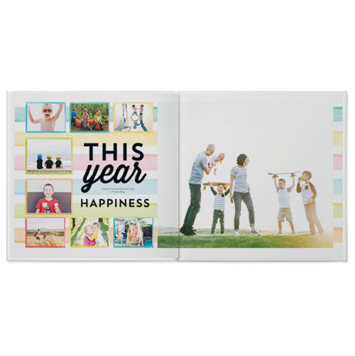 Painterly Year in Review Photo Book, 12x12, Professional Flush Mount Albums, Flush Mount Pages