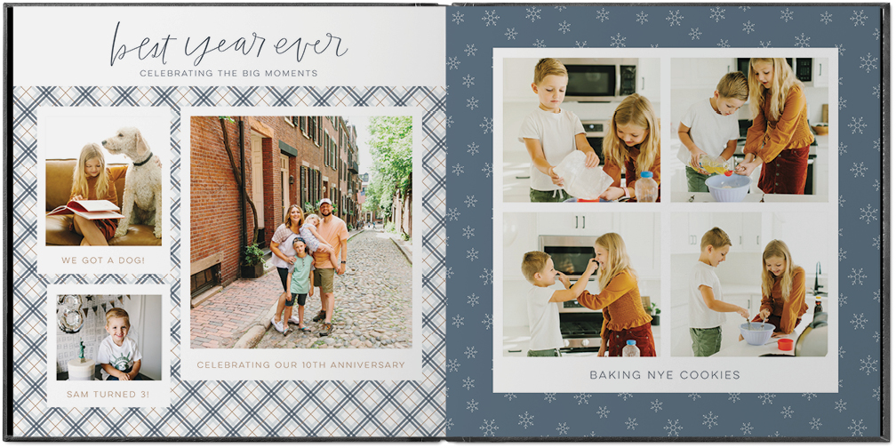 Seasonal Year in Review by Paislee Press Photo Book, 12x12, Premium Leather Cover, Deluxe Layflat