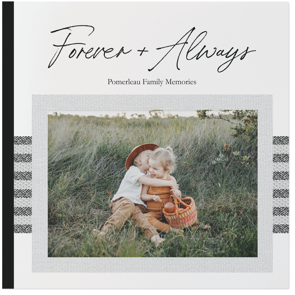 Black and White Rustic Photo Book, 10x10, Soft Cover, Standard Pages