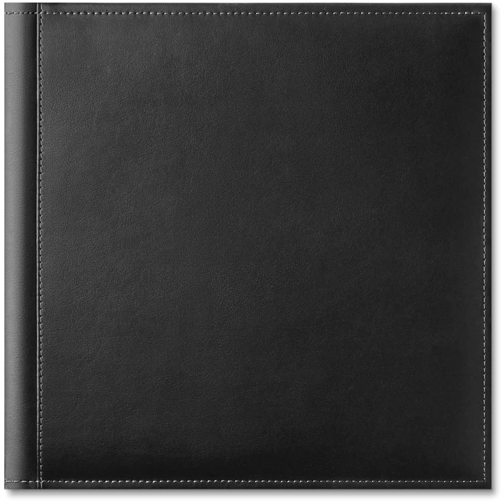 Gilded Wedding Photo Book, 12x12, Premium Leather Cover, Deluxe Layflat